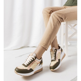 BM Zelené tenisky od Nanson béžový zelený 1