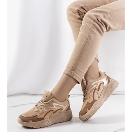 Brito hnědé tenisky béžový 1