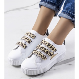 Bílé tenisky Pitmerden bílý zlatý 1