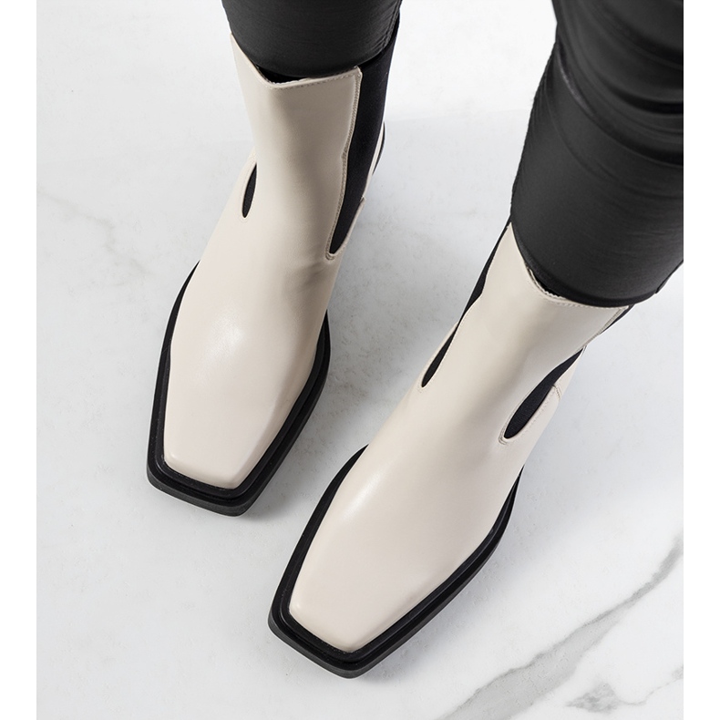 Béžové kozačky Maret béžový 2