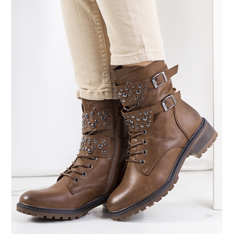 Hnědé dámské turistické boty Menez hnědý 1 Hnědé dámské turistické boty Menez hnědý 1