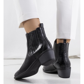 Černé vysoké podpatky Furtado černý 1