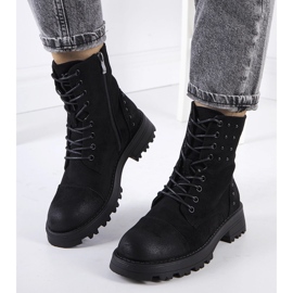 Černé eko-semišové boty od Polperro černá 1