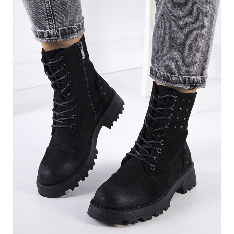 Černé eko-semišové boty od Polperro černá 1