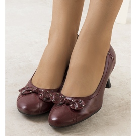 Červené lodičky s mašlí Repina červený 2