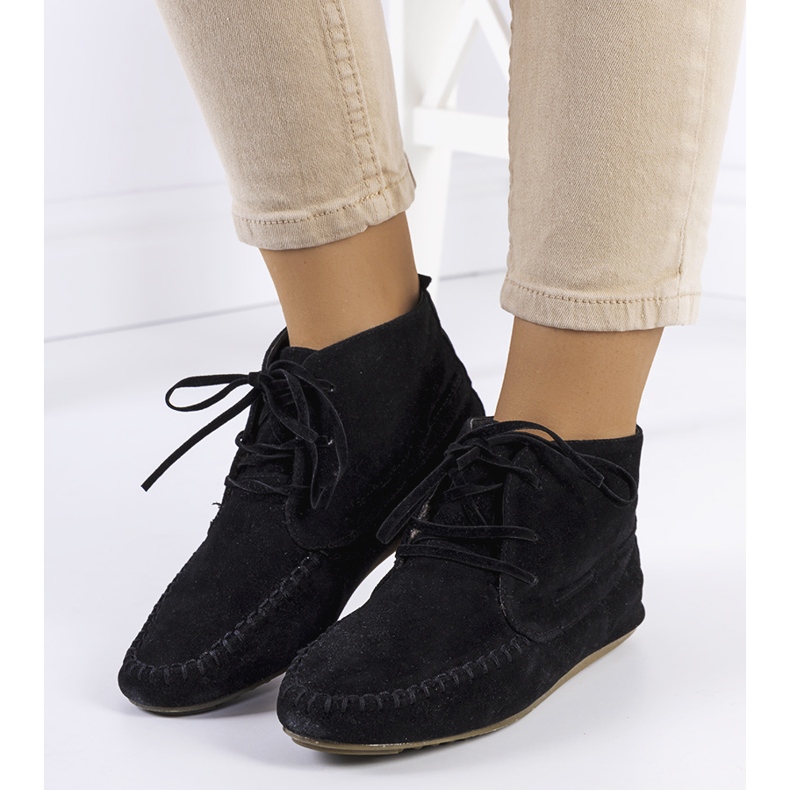 Černé eko semišové boty Lalo černá 1