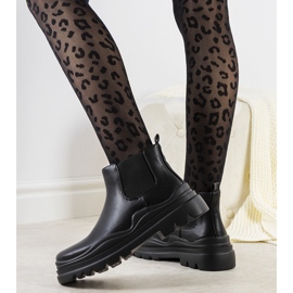 Černé kozačky na platformě Tausel černý 1