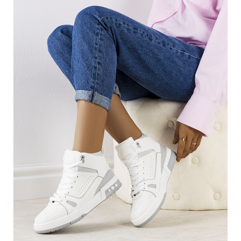 Šedé tenisky na kotník Megatheo šedá 1