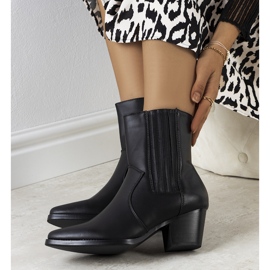 Černé kovbojské boty Bento černý 1