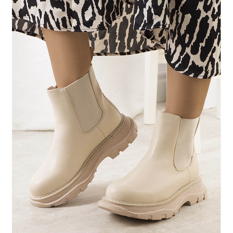 PA1 Béžové dámské kozačky Pilar béžový 1