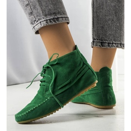 BM Zelené eko semišové kozačky Lalo zelená 1