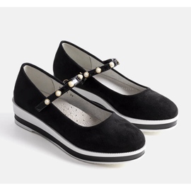 BM Černé dětské balerínky Renate černá 2