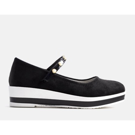 BM Černé dětské balerínky Renate černá 1
