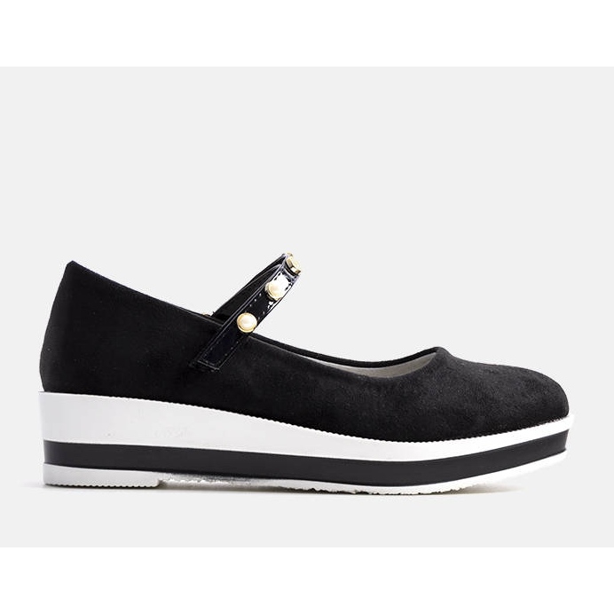 BM Černé dětské balerínky Renate černý 1