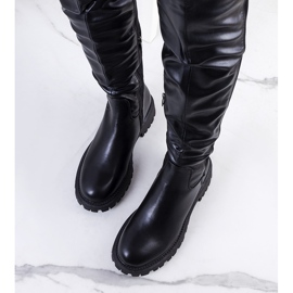 PA1 Černé kozačky na platformě Khadim černá 1