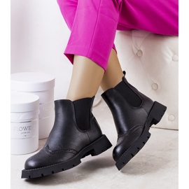 BM Černé Chelsea boty na masivní podrážce Lucero černá 1 BM Černé Chelsea boty na masivní podrážce Lucero černá 1