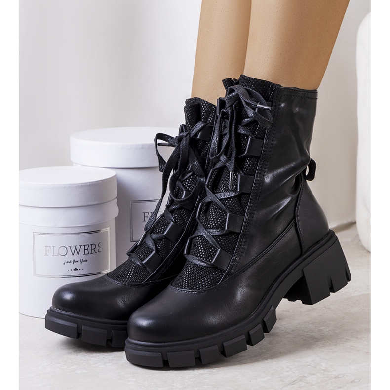 PA1 Černé dámské kozačky Alcaraz černá 1