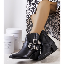 Černé kovbojské boty černý 1