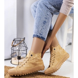 Hnědé zateplené tenisky Big Star GG274072 béžový 1 Hnědé zateplené tenisky Big Star GG274072 béžový 1