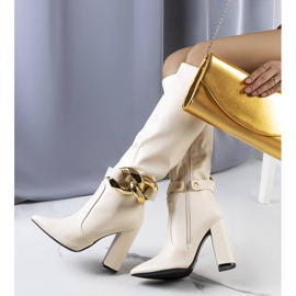 PA1 Béžové kozačky Elena béžový 1