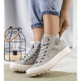 Šedé zateplené tenisky Big Star EE274114 šedá 1