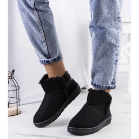 Big Star Černé sněhule s kožíškem KK274622 černá 1