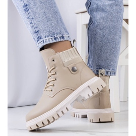 PA1 Béžové dámské kozačky značky Odell béžový 1