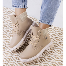 PA1 Béžové dámské kozačky značky Odell béžový 2