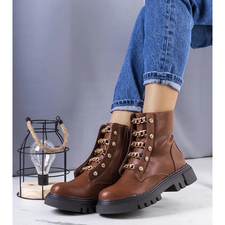 Velbloudí zateplené kozačky značky Perno hnědý 1