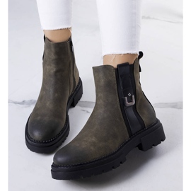 BM Zelené zateplené kozačky značky Xiomara zelená 1