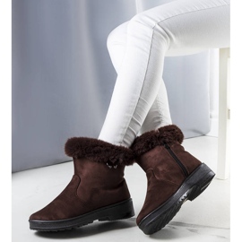 Hnědé sněhule s kožešinovým lemem od Marvin hnědý 1 Hnědé sněhule s kožešinovým lemem od Marvin hnědý 1