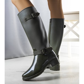 Zelené vysoké kozačky Lahti zelený 1