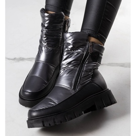 PA1 Dámské stříbrné sněhule Koltso černá stříbrný 1