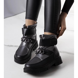 Stříbrné sněhule s řetízkem Ephraim černý 1