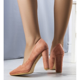 BM Emminy růžové lodičky na vysokém podpatku růžový 1