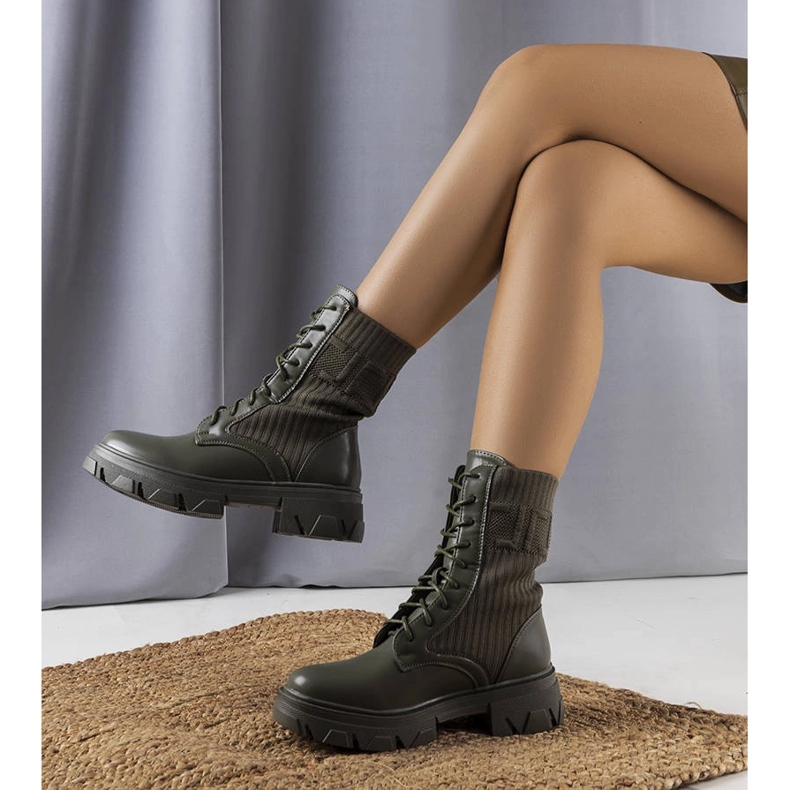 Kori zelené turistické boty zelená 1