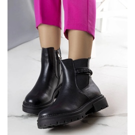 Černé zateplené kozačky od Sanso černý 1