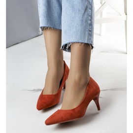 BM Hnědé lodičky na vysokém podpatku od Coursi hnědý 1