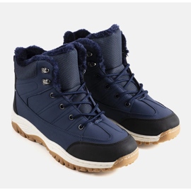 Violette námořnicky modré zateplené kozačky modrý 1 Violette námořnicky modré zateplené kozačky modrý 1