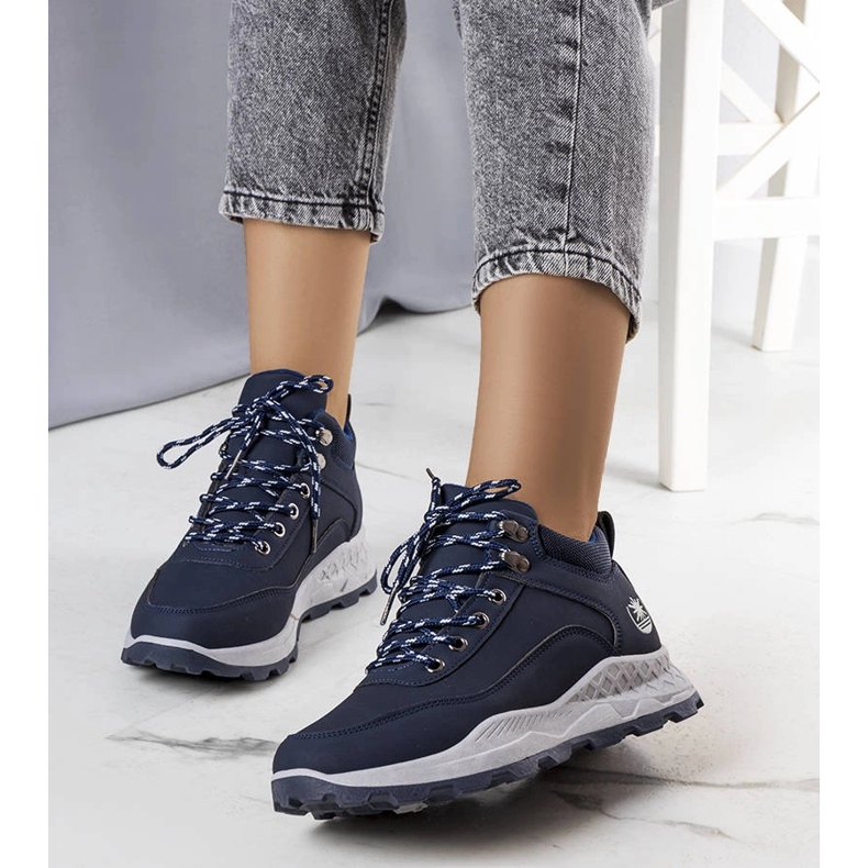 Dámské tmavě modré zateplené turistické boty od Durani modrý 1