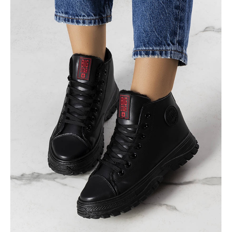 Černé zateplené tenisky Big Star GG274537 906 černá 1