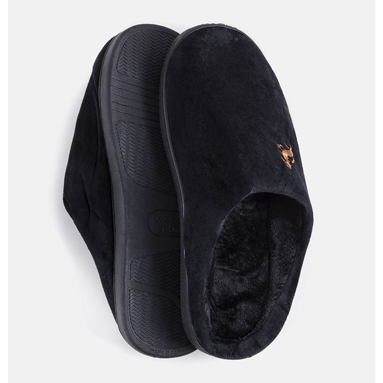 Černé pánské pantofle Presse černá 1