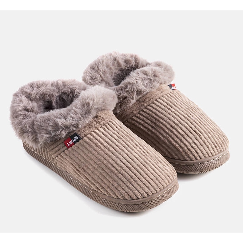 Hnědé pánské pantofle Ruest hnědý 1 Hnědé pánské pantofle Ruest hnědý 1