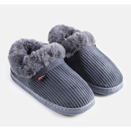 Ruest pánské šedé vysoké pantofle šedá 1