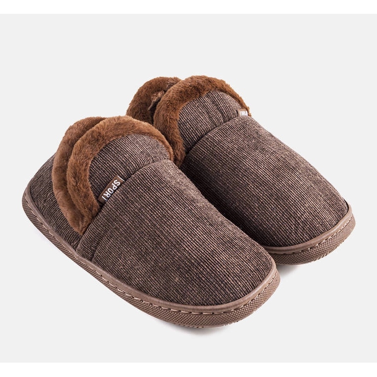 Pánské hnědé pantofle Voltar vysoké hnědý 1