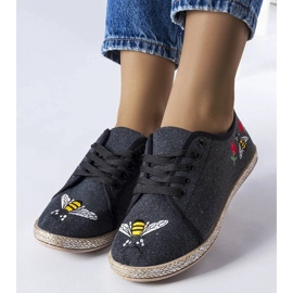 Černé třpytivé espadrilky z Malie černá 1