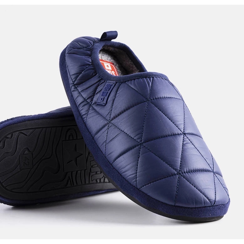 Námořnické modré zateplené pantofle Big Star KK174364 modrý 1