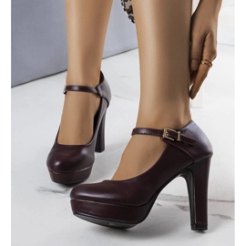 Vínové lodičky na vysokém podpatku značky Bryce hnědý 1 Vínové lodičky na vysokém podpatku značky Bryce hnědý 1