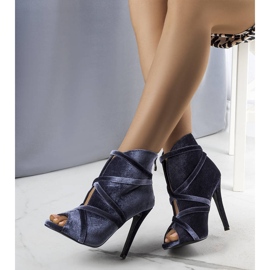 BM Šedé elegantní lodičky se svrškem od Sao šedá 1