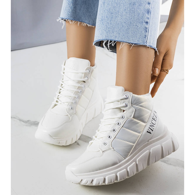 PA1 Bílé zateplené sněhule Luz bílý 1